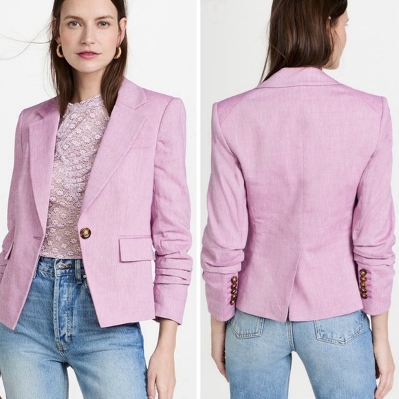 Veronica Beard Aaliyah Dickey Jacket Blazer Orchid Pink Purple Size 2 Casual - Picture 1 of 7